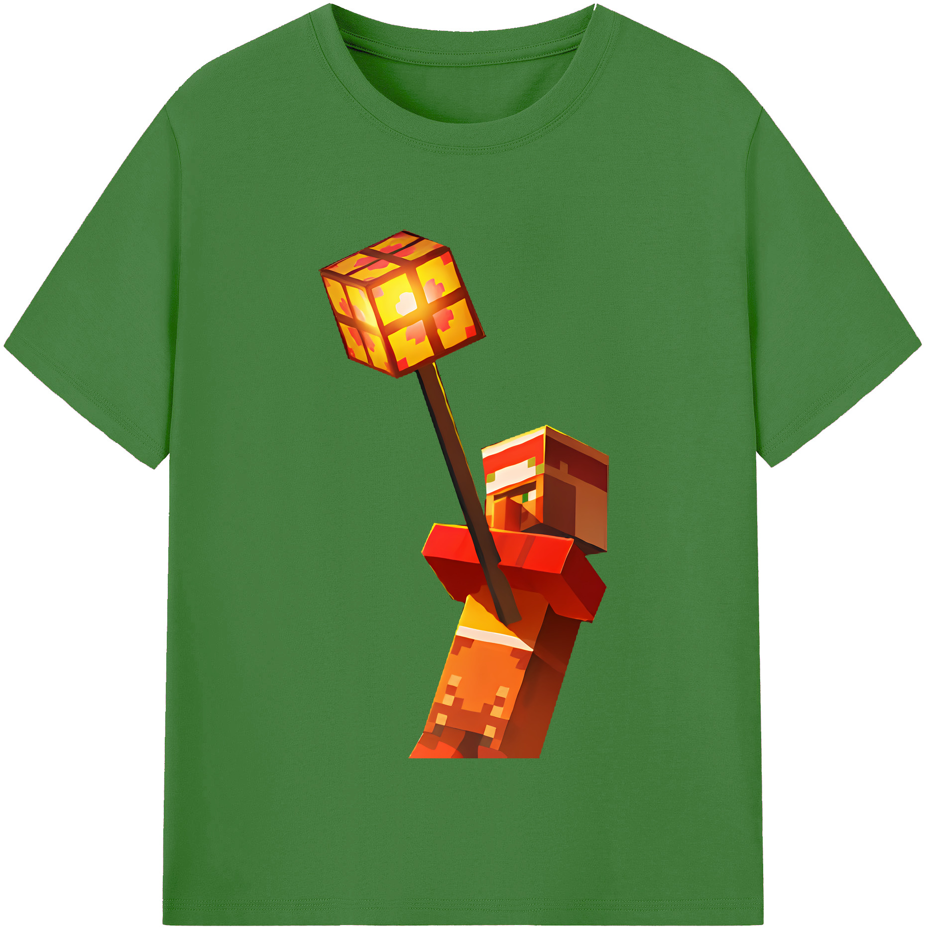 （画像用） マインクラフト ブロックの世界 Minecraft MC Block world レディースカジュアルプリントTシャツ（綿100％）